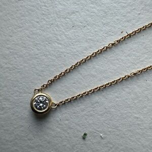Vrai & Oro Diamond Solitaire Necklace 14k Gold Chain